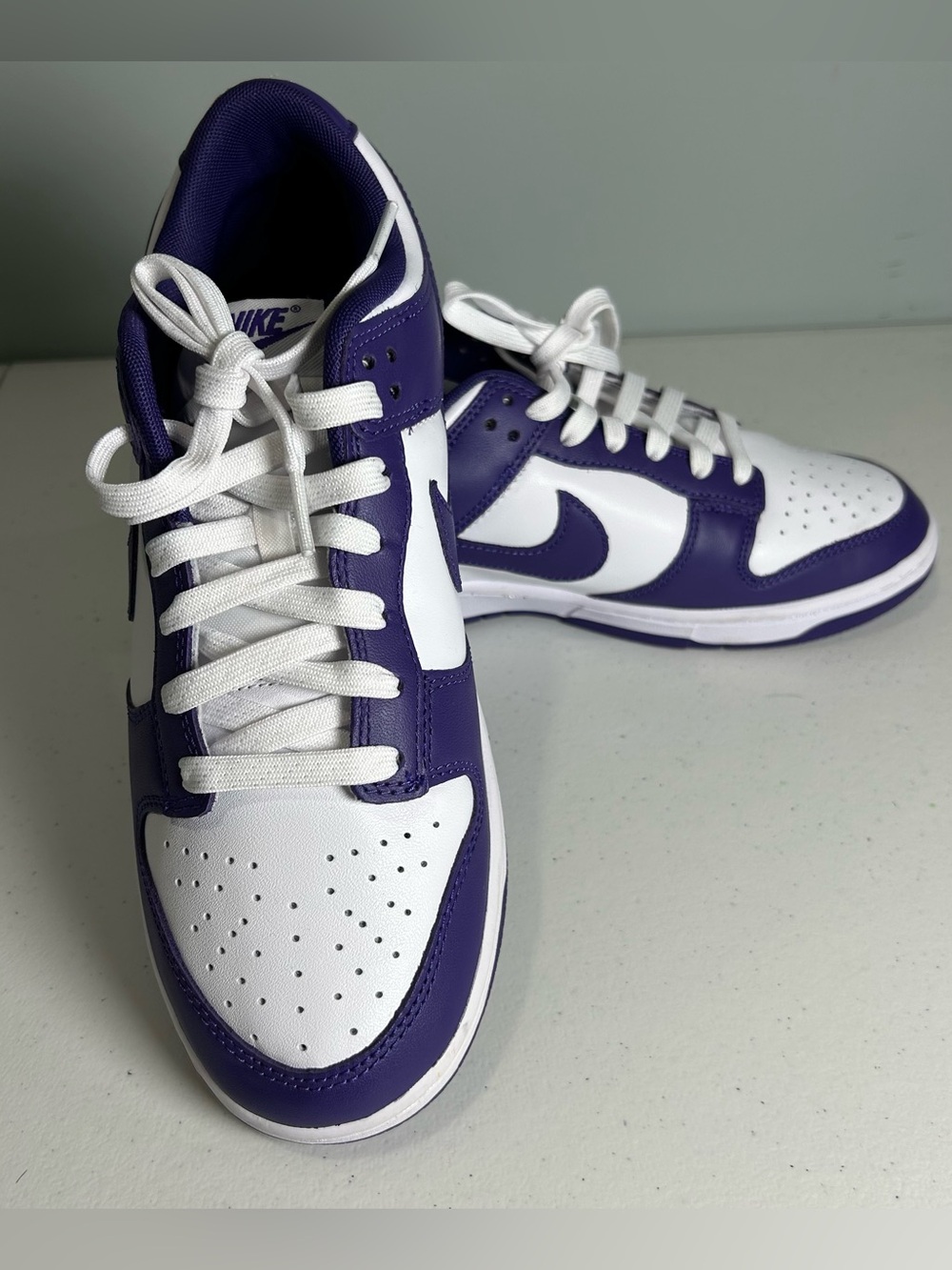 Nike Dunk Low Championship Court Purple & White Men’s Sneakers Size 9 New